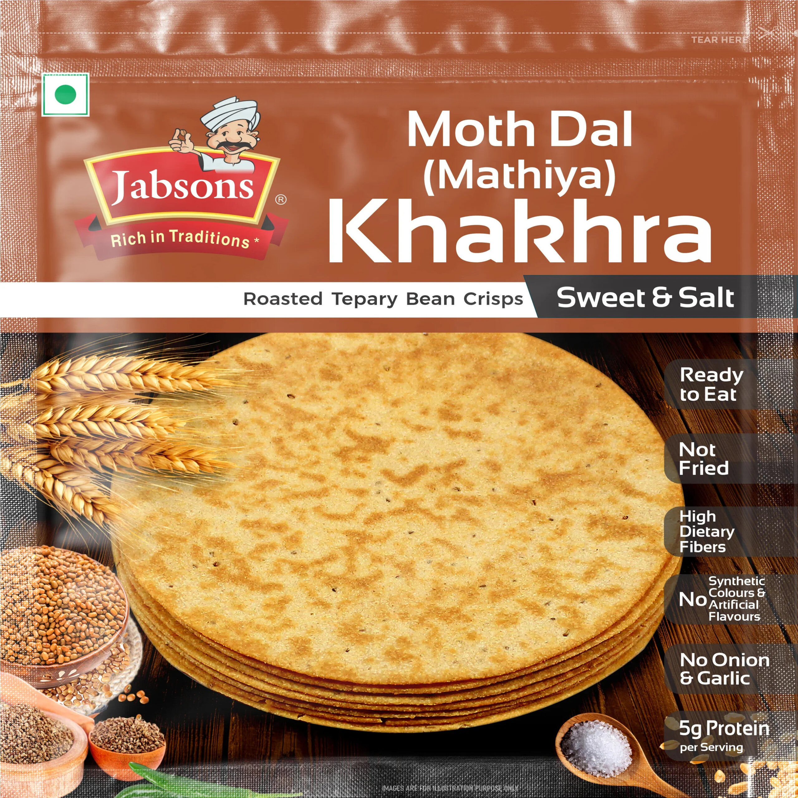 Jabsons Khakhra Moth Dal